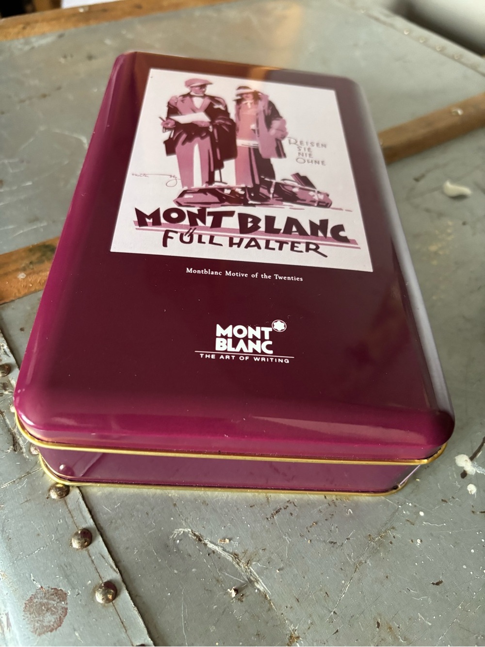 Montblanc Plum and Gold coloured Decorative Tin